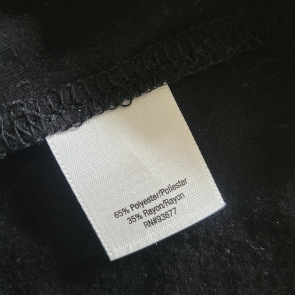 A.n.a women's striped short sleeve shirt black with silver stripes size large - Picture 3 of 5